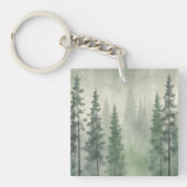 Misty Pine Forest Serenity Sleutelhanger (voorkant)