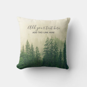 Misty Pine Forest Trees Custom Keepomwille Kussen