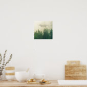 Misty Pine Forest Trees Custom Keepomwille Poster (Keuken)