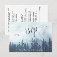 Misty Pines Rustic Blauwe Bos Buitenbruiloft