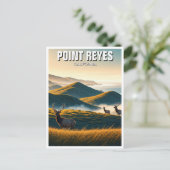 Misty Point Reyes National Seashore Elk Briefkaart (Staand voorkant)