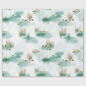 Misty Pond Spring Wrapping Paper Cadeaupapier (Vlak)