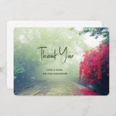 Misty Railroad Tracks Schilderachtig Foto bedankt (Voorkant / Achterkant)