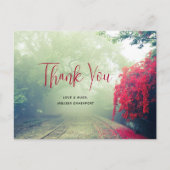 Misty Railroad Tracks Schilderachtig Foto bedankt Briefkaart (Voorkant)