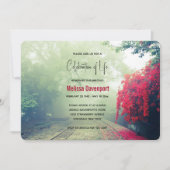 Misty Railroad Tracks Schilderachtig Foto Memorial Kaart (Voorkant)