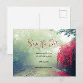 Misty Railroad Tracks Schilderachtig Foto opslaan Uitnodiging Briefkaart (Voorkant / Achterkant)