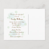 Misty Rain Baby shower Invitation Briefkaart (Achterkant)