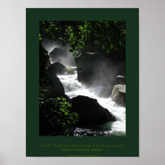 Misty Rapids Beneath Vernal Herfsten Poster