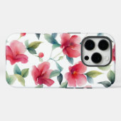 Misty Red Floral Pattern Case-Mate iPhone Case (Achterkant (horizontaal))