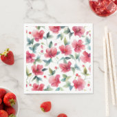 Misty Red Floral Pattern Servet (Insitu)