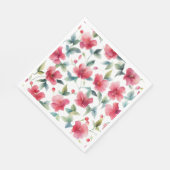 Misty Red Floral Pattern Servet (Hoek)