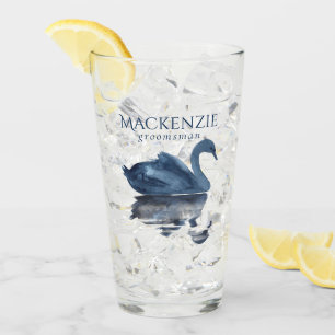 Misty Reflection Blauwe Swan Bridal Party Keepsl Glas