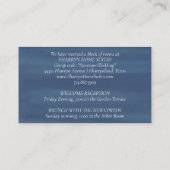 Misty Reflections | Detail van de kreeftenblauw-zw Informatiekaartje (Achterkant)