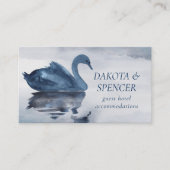 Misty Reflections | Detail van de kreeftenblauw-zw Informatiekaartje (Voorkant)