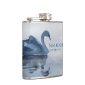 Misty Reflections | Dusty Blue Swan Groomsman Heupfles (Rechts)