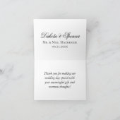 Misty Reflections | Dusty Blue Swan Lake Wedding Bedankkaart (Binnen)