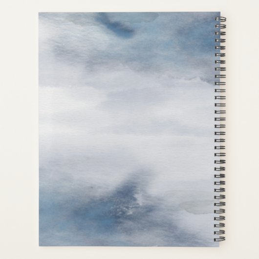 Misty Reflections | Dusty Blue Swan Lake Wedding Planner (Achterkant)