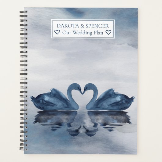 Misty Reflections | Dusty Blue Swan Lake Wedding Planner (Voorkant)