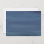 Misty Reflections | Dusty Blue Swan Lake Wedding Save The Date (Achterkant)