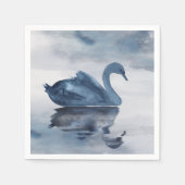 Misty Reflections | Dusty Blue Swan Lake Wedding Servet (Voorkant)