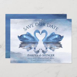 Misty Reflections   Klassieke Blue Swan Lake Weddi Save The Date