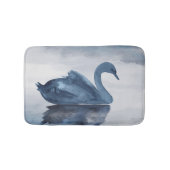 Misty Reflections | Moody Dusty Blue Swan op Lake Badmat (Voorkant)
