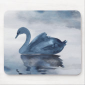 Misty Reflections | Moody Dusty Blue Swan op Lake Muismat (Voorkant)
