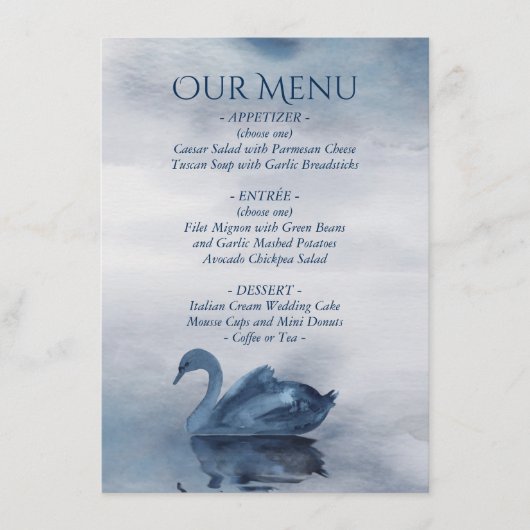 Misty Reflections | Ontvangst van het meer Dusty B Menu (Voorkant)