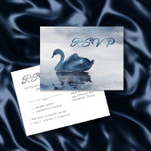 Misty Reflections | Stustblauw RSVP Entree Briefkaart