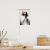 Misty Retro Portrait of Elegance Poster (Keuken)