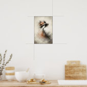 Misty Retro Portrait of Elegance Poster (Keuken)