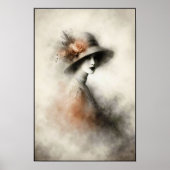 Misty Retro Portrait of Elegance Poster (Voorkant)