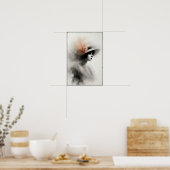 Misty Retro Portrait of Elegance Poster (Keuken)