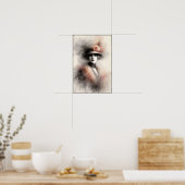 Misty Retro Portrait of Elegance Poster (Keuken)