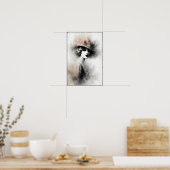 Misty Retro Portrait of Elegance Poster (Keuken)