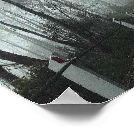 Misty road up kunanyi / Mt Wellington Tasmanië Poster (Hoek)