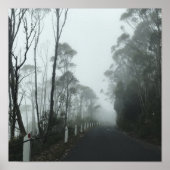 Misty road up kunanyi / Mt Wellington Tasmanië Poster (Voorkant)