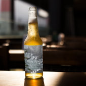 Misty Rocky Coastline Seascape - Gepersonaliseerd Bier Etiket