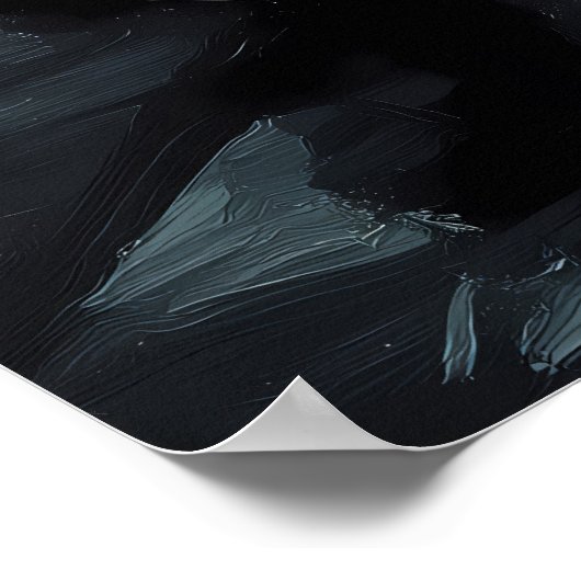 Misty Romantische Nachtwandeling in de Regenkunst Poster (Hoek)