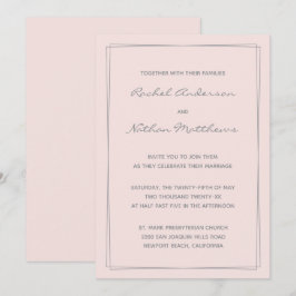 Misty Roos Blush Pink Wedding Invitting