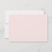 Misty Roos Blush roze RSVP-kaarten Roos achtergron RSVP Kaartje (Achterkant)