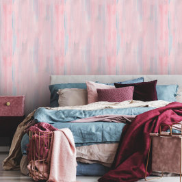 Misty Roos en Poederblauw - Abstract Behang