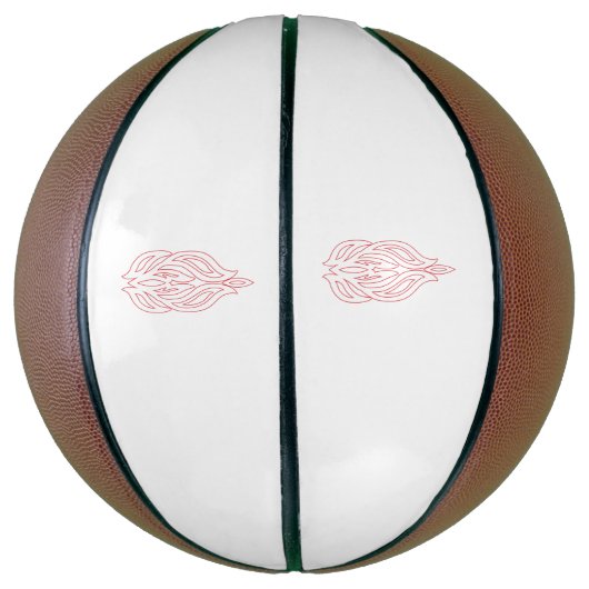 Misty Roos, Flush Mahogany, decoratief ontwerp Basketbal (Verticaal)