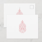 Misty Roos, Flush Mahogany, decoratief ontwerp Briefkaart (Voorkant / Achterkant)