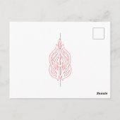 Misty Roos, Flush Mahogany, decoratief ontwerp Briefkaart (Achterkant)