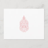 Misty Roos, Flush Mahogany, decoratief ontwerp Briefkaart (Voorkant)