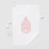 Misty Roos, Flush Mahogany, decoratief ontwerp Golfhanddoek (Insitu)