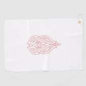 Misty Roos, Flush Mahogany, decoratief ontwerp Golfhanddoek (Horizontaal)