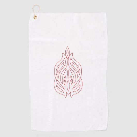 Misty Roos, Flush Mahogany, decoratief ontwerp Golfhanddoek (Voorkant)
