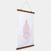 Misty Roos, Flush Mahogany, decoratief ontwerp Hangend Wandkleed (Gebogen)